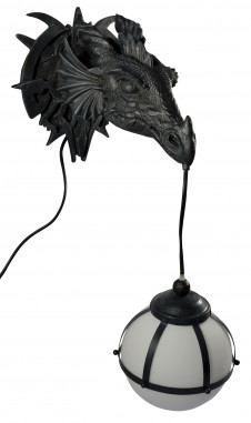Nástěnná lampa s drakem Dragon head