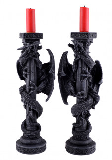 2 Svícny s drakem Dragon column
