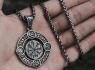 Přívěsek chirurgická ocel Vegvisir Viking Runes Rotatable   