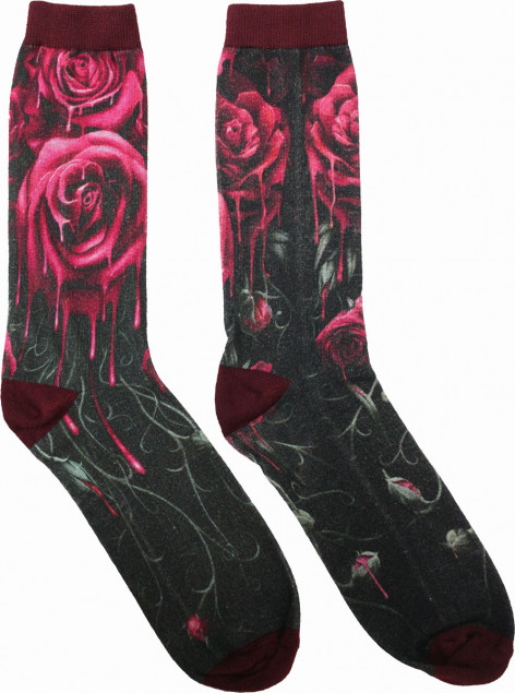 Metalové ponožky SPIRAL - BLOOD ROSE DW197990  