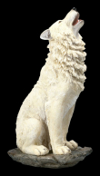 Velká soška vlk Sitting Ghost Wolf howls to the moon  