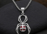 Přívěsek chirurgická ocel PAVOUK Gemstone Spider RED  
