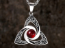 Přívěsek s řetízkem Keltský uzel Celtic Knot RED  
