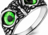 OCELOVÝ PRSTEN SOVA Green eyes  