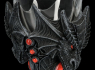 Kalich pohár Drak Dragon glass, black with red stones  