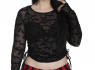 Dámský gothic TOP s netopýrem Black GROOVE  