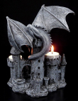 Svícen s drakem Black dragon Tea light holder  