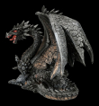 Soška drak Black dragon with copper scales  
