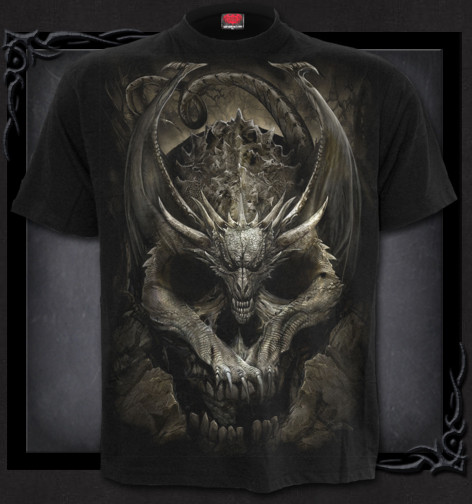 Tričko Spiral Kostra draka DRACO SKULL DW233600  