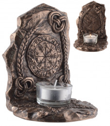 Svícen na čajovou svíčku Viking Rune Vegvisir