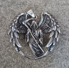 Přívěsek chirurgická ocel lebka WINGED GRIM RIPPER