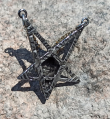 Přívěsek chirurgická ocel Baphomet Horned Skull Pentagram BRONZE  