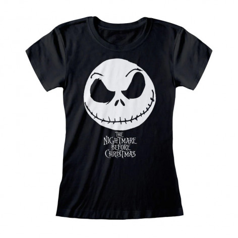 Dámské tričko THE NIGHTMARE BEFORE CHRISTMAS - JACK FACE & LOGO  