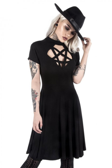 scariel penta skater dress Gothic šaty KILLSTAR Scariel Penta Skater Dress K-DRS-F-2713 | Spiral.cz