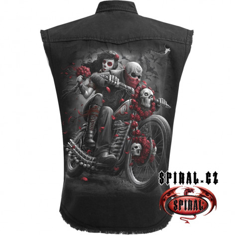 Spiral Motorkářská KOŠILE bez rukávů/Vesta DOTD BIKERS XXXXL  
