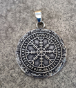 Přívěsek chirurgická ocel VIKING Helm Of Awe Vegvisir aegishjalmur 2  