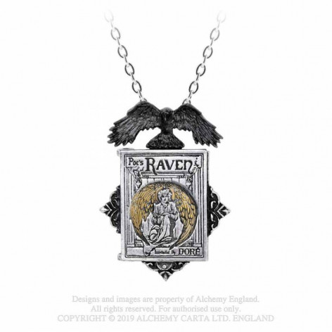 Přívěsek Alchemy Gothic - Poe's Raven Locket  