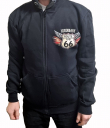 Motorkářská MIKINA se zipem ROUTE 66 ZIP  