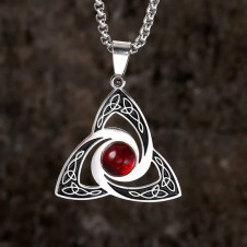 Přívěsek s řetízkem Keltský uzel Celtic Knot RED