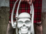 Kabelka taška KILLSTAR - Grave Digger Skull WHITE K-BAG-F-2938-WH  