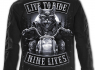 Motorkářské tričko dlouhý rukáv NINE LIVES TR502700  