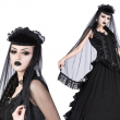 Gothic černý závoj Broad black lace  