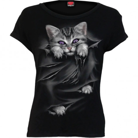 Dámské tričko SPIRAL Kočičí drápky BRIGHT EYES FM128372  