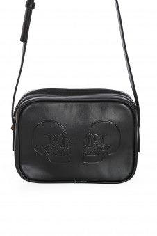 Kabelka s lebkami Black TWIN SKULL