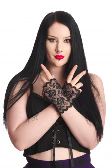 Rukavice krajka Black RAMONA