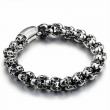 Náramek nerezová ocel VINTAGE SKULL - SILVER  