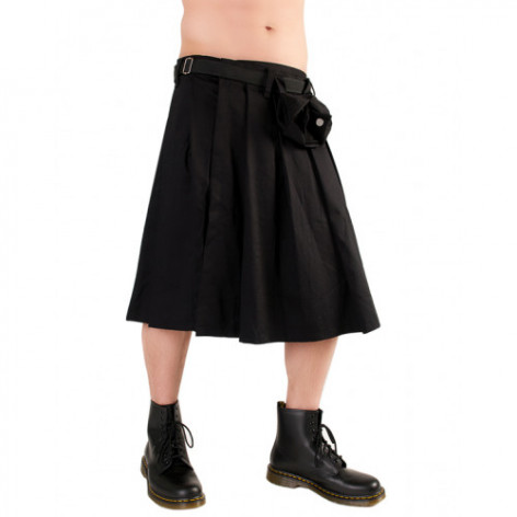 KILT PÁNSKÝ BLACK PISTOL Short Kilt Denim BLACK  