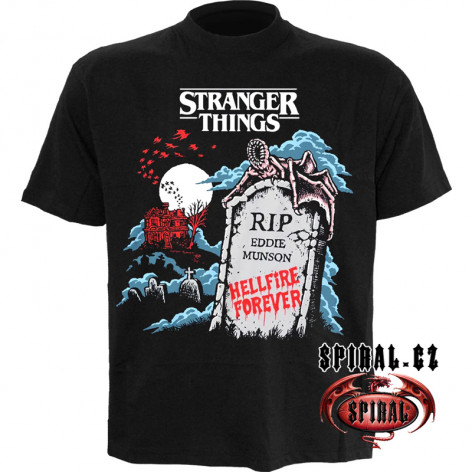 Spiral TRIČKO STRANGE THINGS - RIP EDDIE  