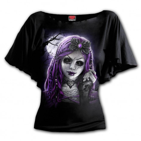 DÁMSKÉ TRIČKO Tričko Spiral GOTH DOLL DW237237  