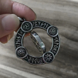 Přívěsek chirurgická ocel Vegvisir Viking Runes Rotatable   