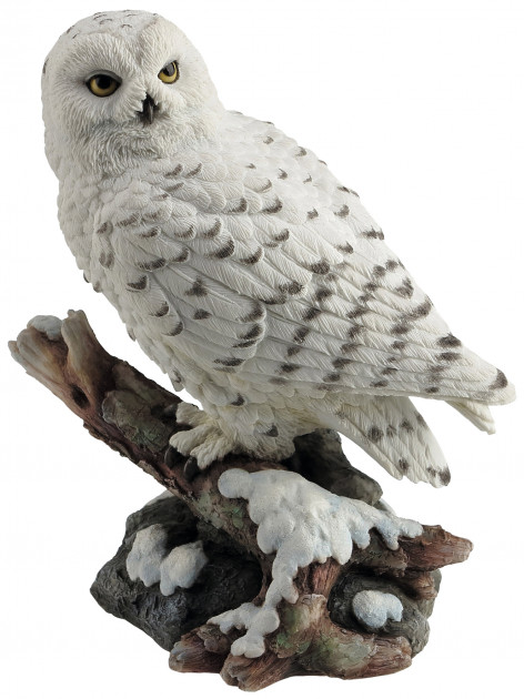 Figurka Sněžná Sova Snow owl perching on branch  