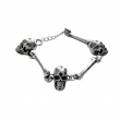 Náramek lebka z chirurgické oceli Skulls ´n´ Bones  