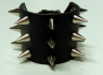 Kožený náramek stahovák trojřadý s hroty STX-WB138  