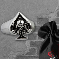 Prsten chirurgická ocel MOTORHEAD ACE OF SPADES SKULL ECHT-SR1401