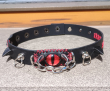 Obojek/choker s hroty RED EVIL EYE  