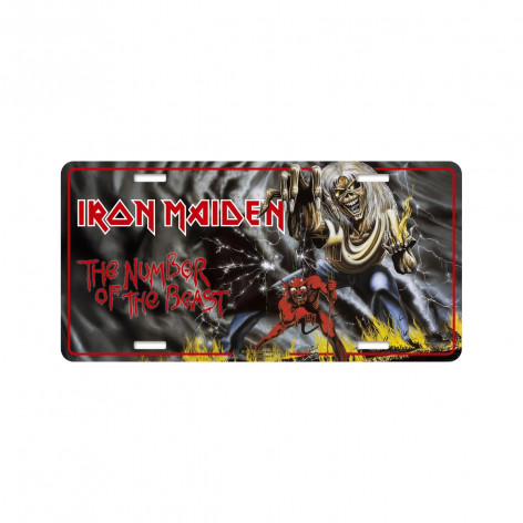 Značka na auto SPZ - IRON MAIDEN - NUMBER OF THE BEAST  