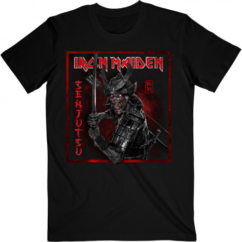 Pánské tričko Iron Maiden - Iron Maiden Unisex T-Shirt: Senjutsu Cover Distressed Red  