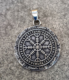 Přívěsek chirurgická ocel VIKING Helm Of Awe Vegvisir aegishjalmur 2
