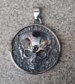 Přívěsek chirurgická ocel lebka ROUND SKULL  