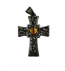 Přívěsek chirurgická ocel Keltský kříž Eyed Cross Orange ECHT-SK4077-5