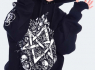 DÁMSKÁ MIKINA Floral Pentagram Printed Oversized Hoodie HLA4305  