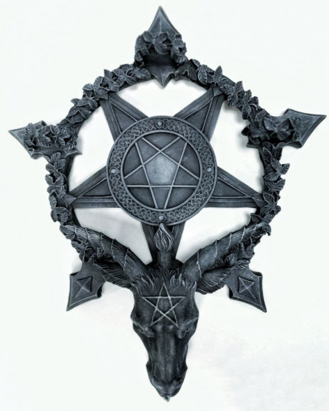 Svícen na zeď Baphomet Pentagram  