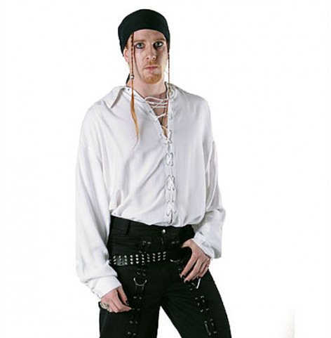 Košile Gothic pirat WHITE BAR4843W  