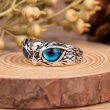 OCELOVÝ PRSTEN SOVA Blue eyes  