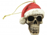 Vánoční ozdoby lebka Santa skull - sada 6 kusů  