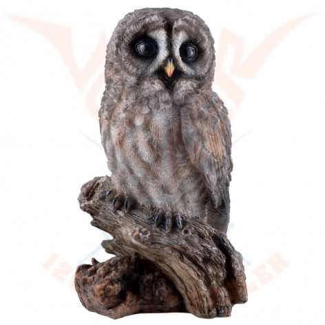 Figurka Sova PUŠTÍK VOUSATÝ - Great Grey Owl standing MALÝ  